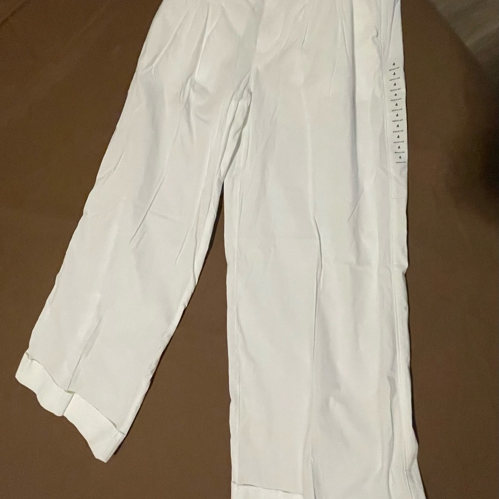 American Eagle White Wide Leg Trousers - Picture 5 of 13